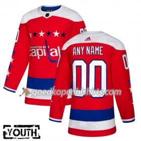 Washington Capitals Custom Adidas 2018-2019 Alternate Authentic Shirt - Kinderen